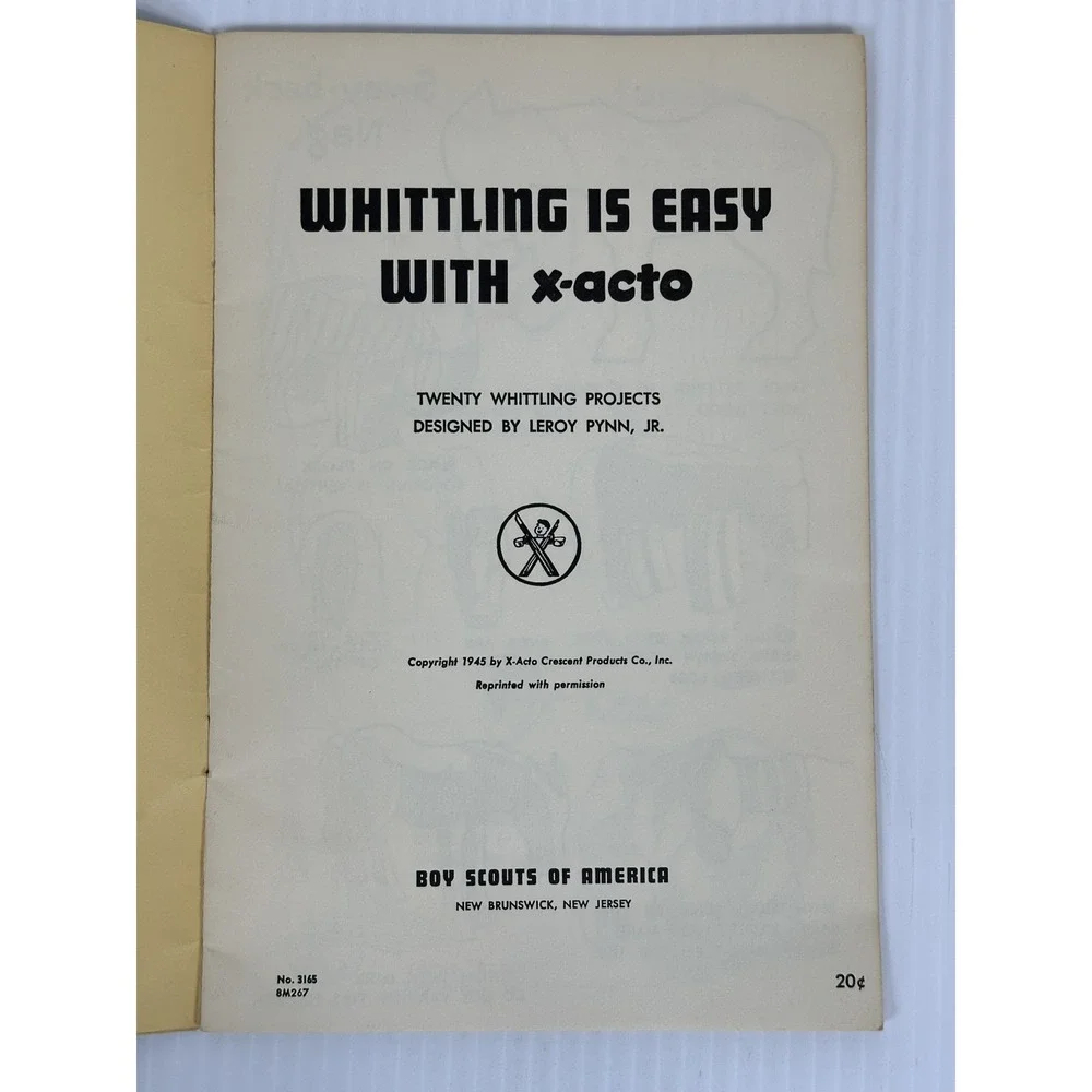 Vintage Whittling Is Easy 1945 & Leathercraft Methods 1940 Boy‎ Scouts Booklets